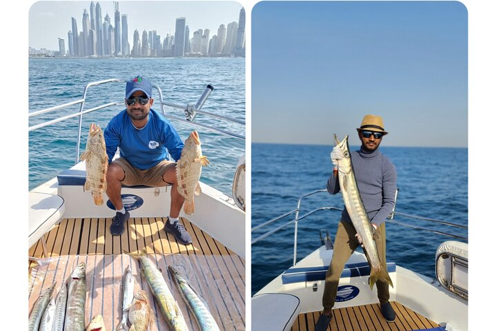 Experience the excitement of deep sea fishing in Dubai's stunning waters! With experienced crew members and magnificent views every moment on the Mawada is an unforgettable adventure.